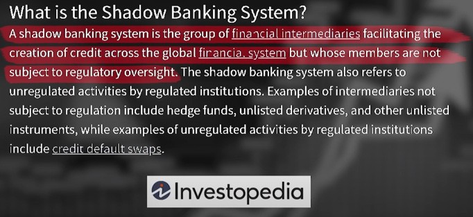 What is the shadow banking system?