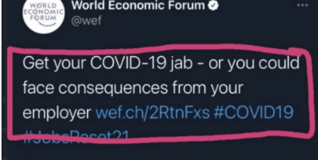 A deleted tweet from the World Economic Forum