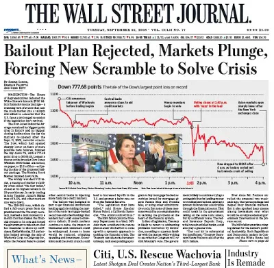 wall street journal front page